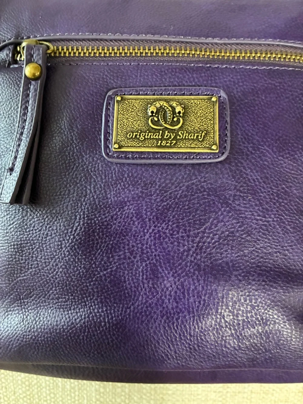 Sharif NWT Purple Crossbody Bag w/Suede Studded Fringe - Picture 6 of 14
